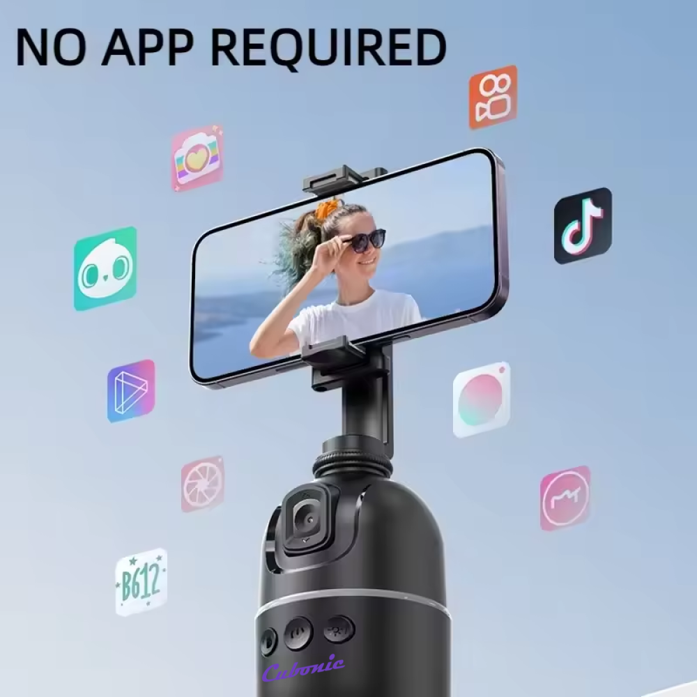 Cubonic P03 Auto Face Tracking 360° Phone/Camera Table Top Holder(No App needed)