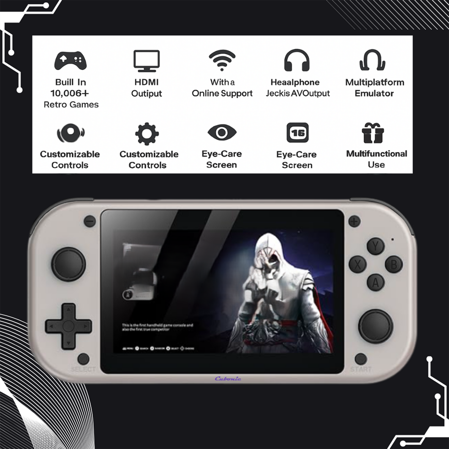 Cubonic VividGo MI7 | NextGen Console With Dual Joystick, Immersive HD Display & MultiGenre