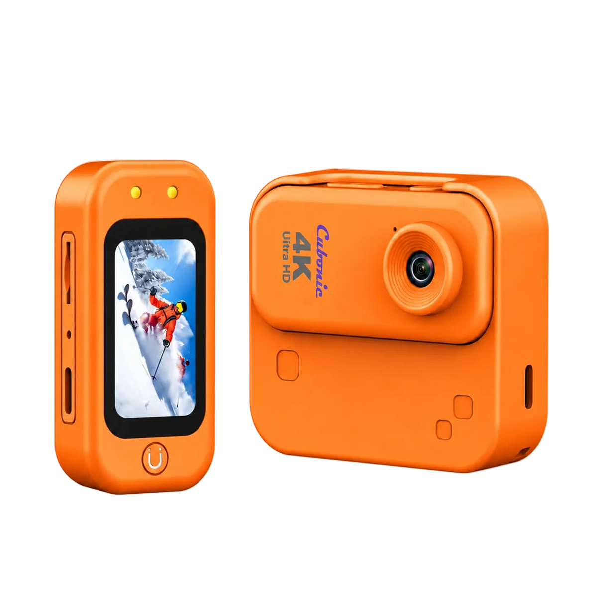 Cubonic 4K SnapCam 1.47 Inch Display Ultra HD Portable Loop Record, H63P Image Sensor, Magnetic Charging Case, 1/4 Universal Tripod Mount Sports and Action Camera