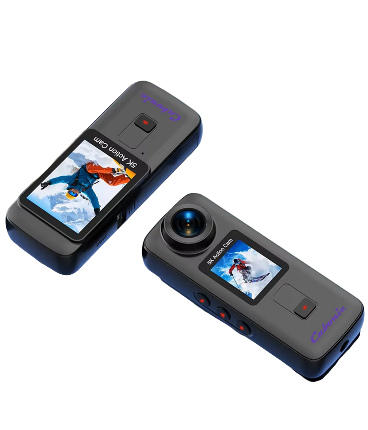 Cubonic 5K G Pro Mark II Dual Display 24MP Action 2" Touchscreen Handheld Camera | 6-Axis Anti-Shake, 170° Wide Angle, Loop Recording, Time-Lapse Video, Remote Control, 1350MaH Dual battery Included