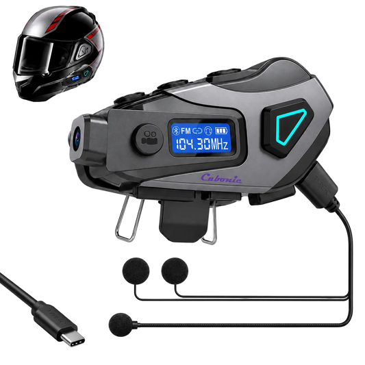 Cubonic RideCord K10 Bluetooth Helmet Headset with 1080p Real Time App Control Camera