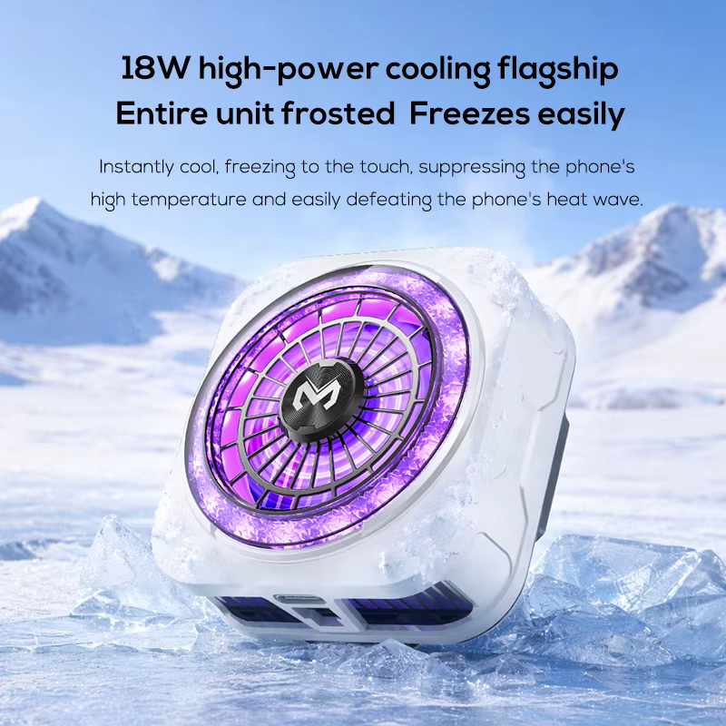 Magnetic Semiconductor Mobile Phone Cooler CX21 Lumnyx with RGB LED | Ultra-Quiet Gaming Cooling Fan for iPhone & Android