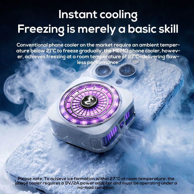 Magnetic Semiconductor Mobile Phone Cooler CX21 Lumnyx with RGB LED | Ultra-Quiet Gaming Cooling Fan for iPhone & Android