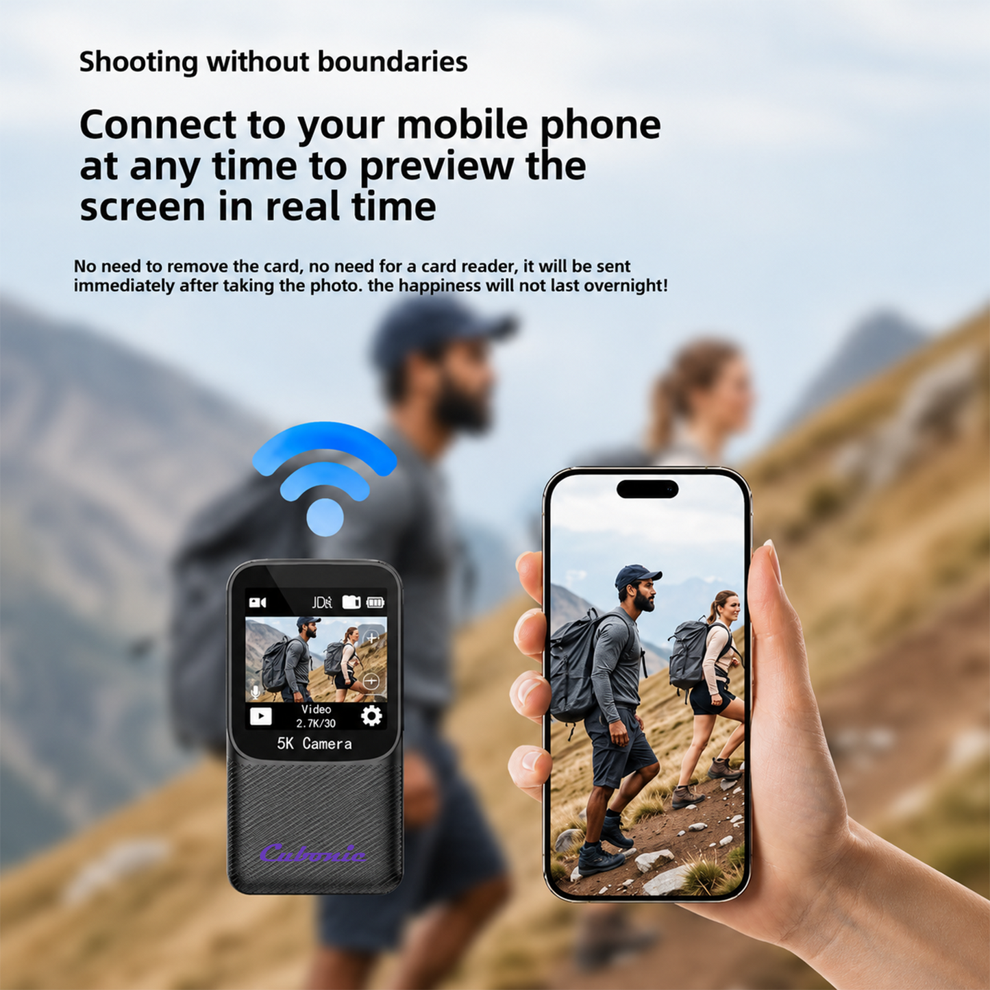 Cubonic MicroX Polaris  5K 30FPS | 20MP Photos | 1.3" IPS Touch Display | WiFi App Control | Waterproof | EIS | 170° Wide Angle Sports & Action Camera