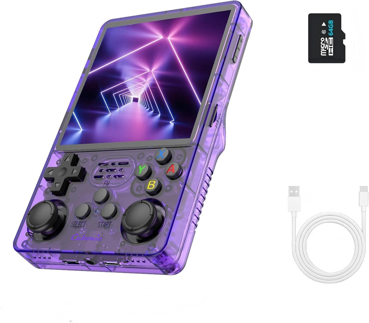Cubonic Xplore R36S Handheld Gaming Console with|Dual Analog Stick Control,3.5" HD Display & Expandable Storage Through TF/SD card