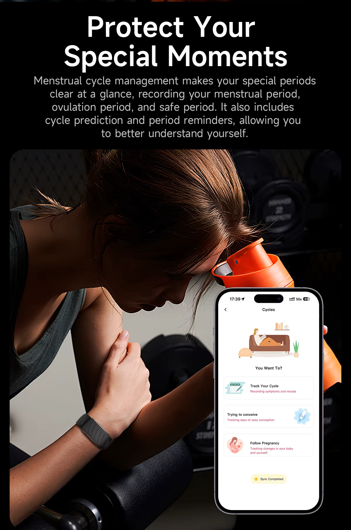 Cubonic Smart Health Bracelet with ECG, Heart Rate, HRV, SpO2, Body Temperature, Body Composition & Sleep Monitoring | 3ATM Waterproof | Up to 60 Days Battery Life