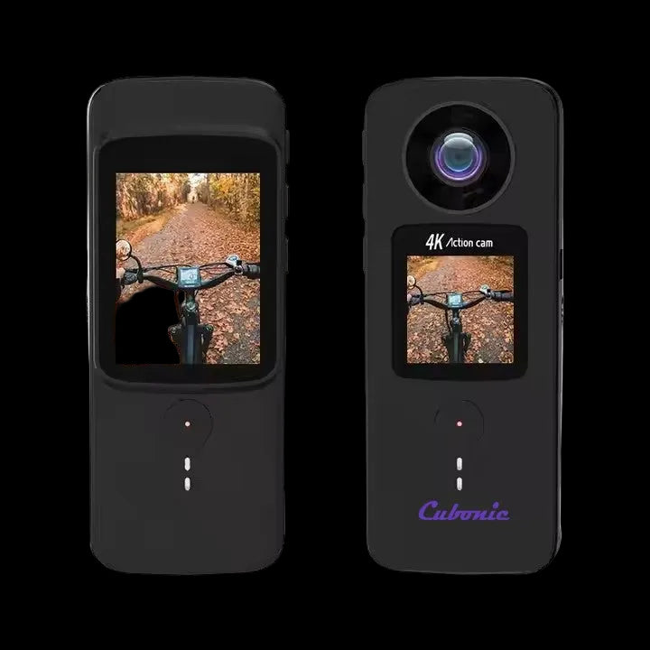 Cubonic4K HD Dual Handheld Waterproof Camera Outdoor Anti-Shake Action Camera| Ultra Bright LCD Touch Screen |Live Streaming with various Mounts Sports Camera