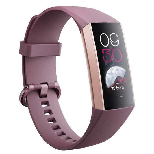 Cubonic C80 Fitness Tracker with Raise to Wake Display, Heart Rate Monitor, Blood Pressure, App Control Notifier, Pedometer, Sleep Monitor, Activity Tracker, 1.1" AMOLED Screen, Fitness Watch