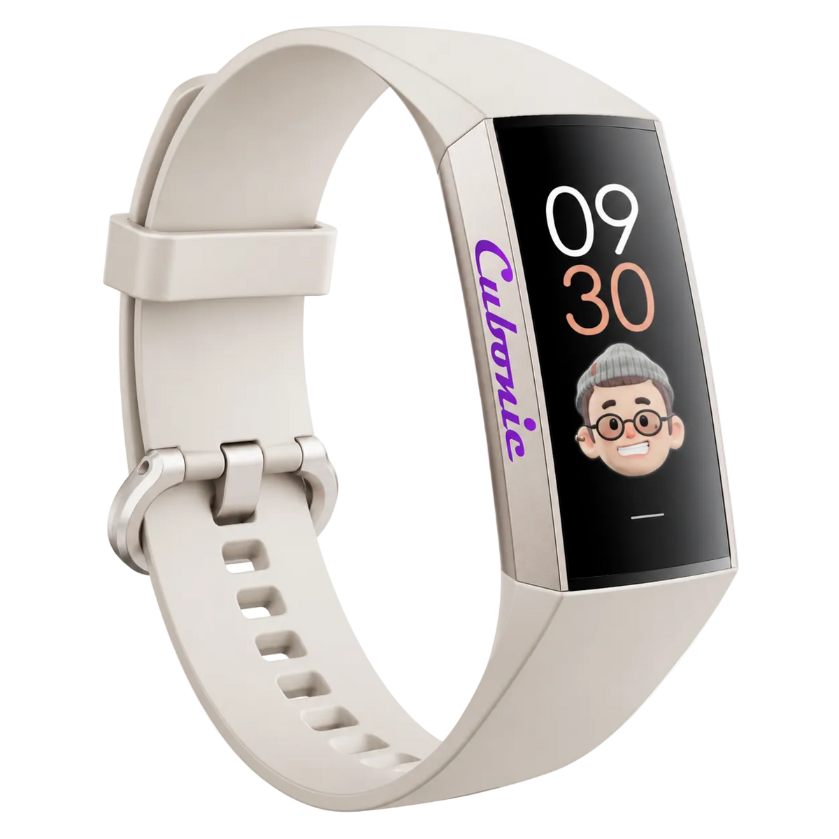 Cubonic C80 Fitness Tracker with Raise to Wake Display, Heart Rate Monitor, Blood Pressure, App Control Notifier, Pedometer, Sleep Monitor, Activity Tracker, 1.1" AMOLED Screen, Fitness Watch