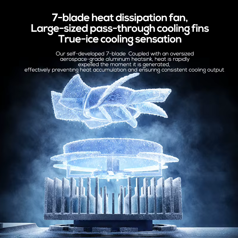 Magnetic Semiconductor Mobile Phone Cooler CX21 Lumnyx with RGB LED | Ultra-Quiet Gaming Cooling Fan for iPhone & Android