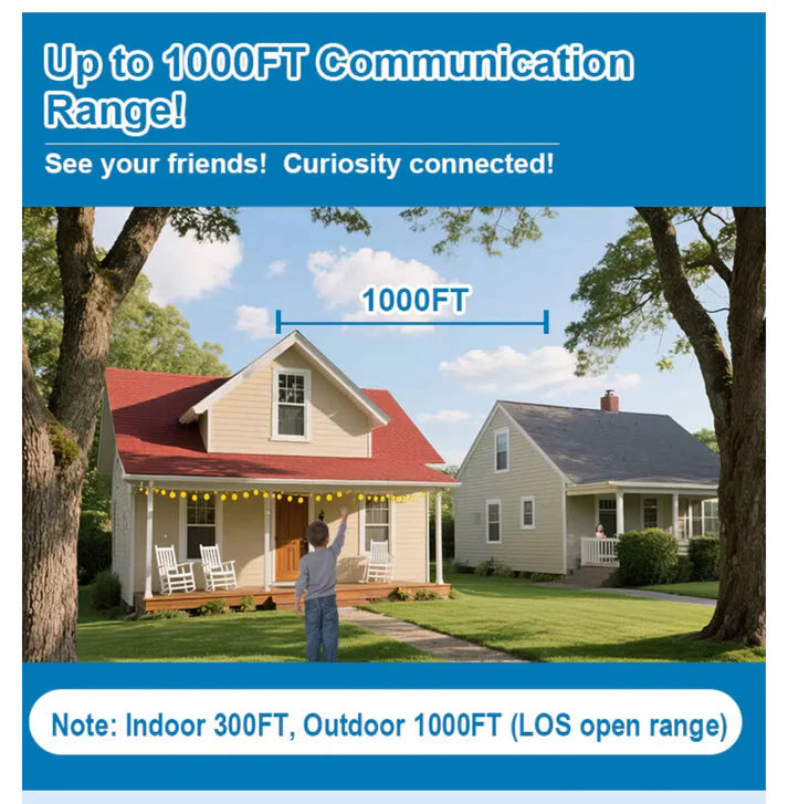 Cubonic Video Walkie Talkies for Kids | HD Camera, Voice Changer & Screen Display 2Pc Combo for Kids