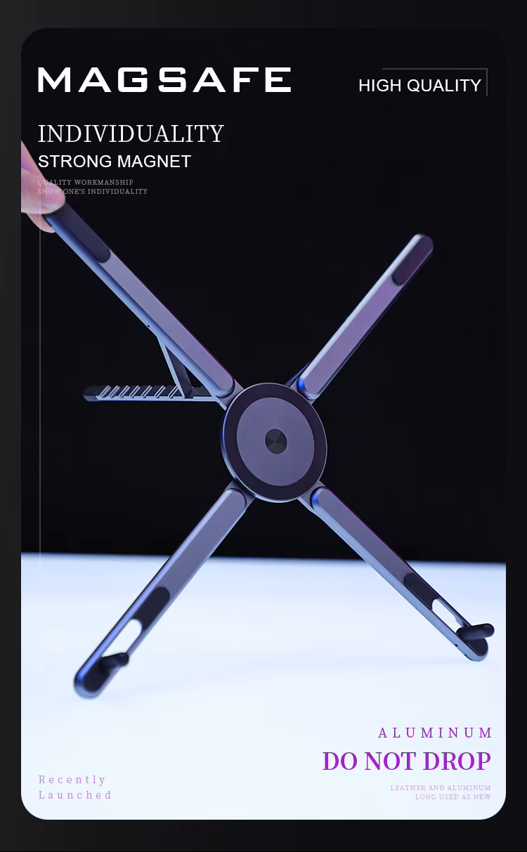 Cubonic Orbit Flex Adjustable Foldable Stand for Mobile Phones & Tablets, Portable Desk Stand