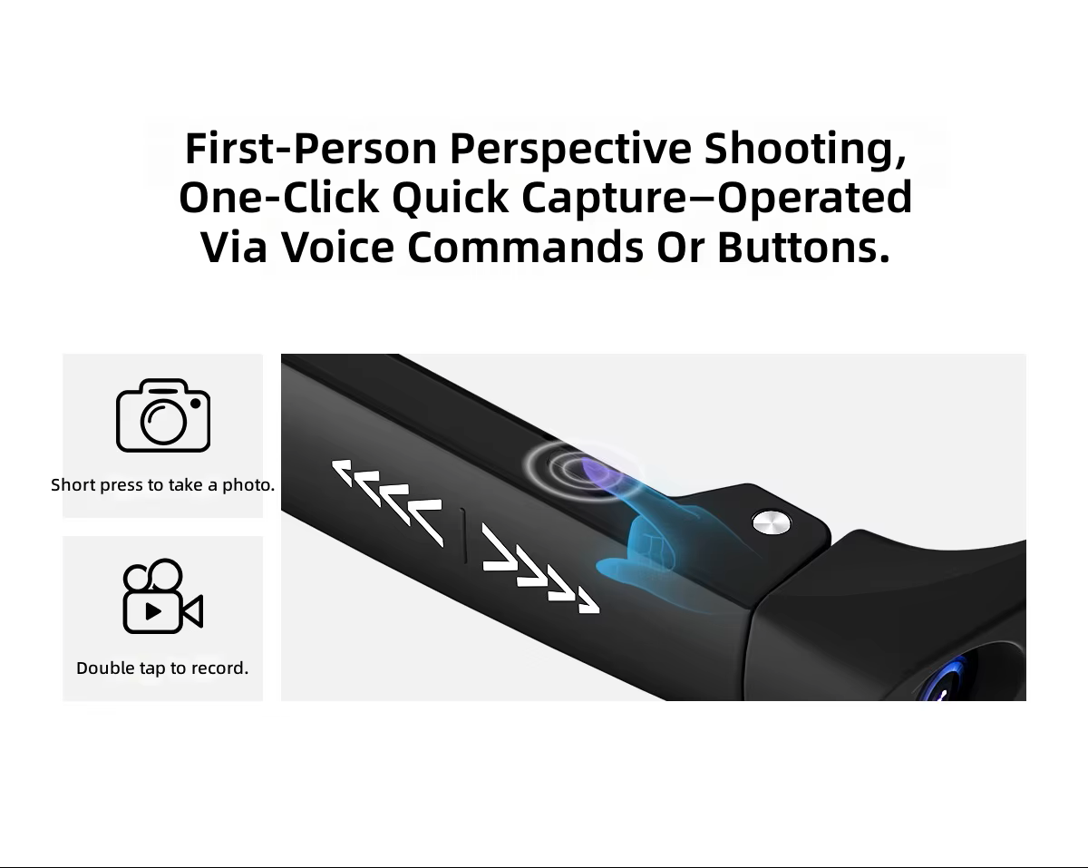 Cubonic AIview Smart AI Camera Glasses with 1080P Camera, Audio & Video Call Translation,2000mah Magnetic Charging Case,