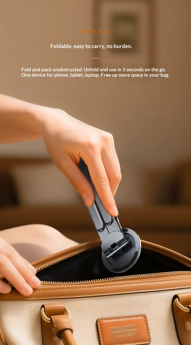 Cubonic Orbit Flex Adjustable Foldable Stand for Mobile Phones & Tablets, Portable Desk Stand