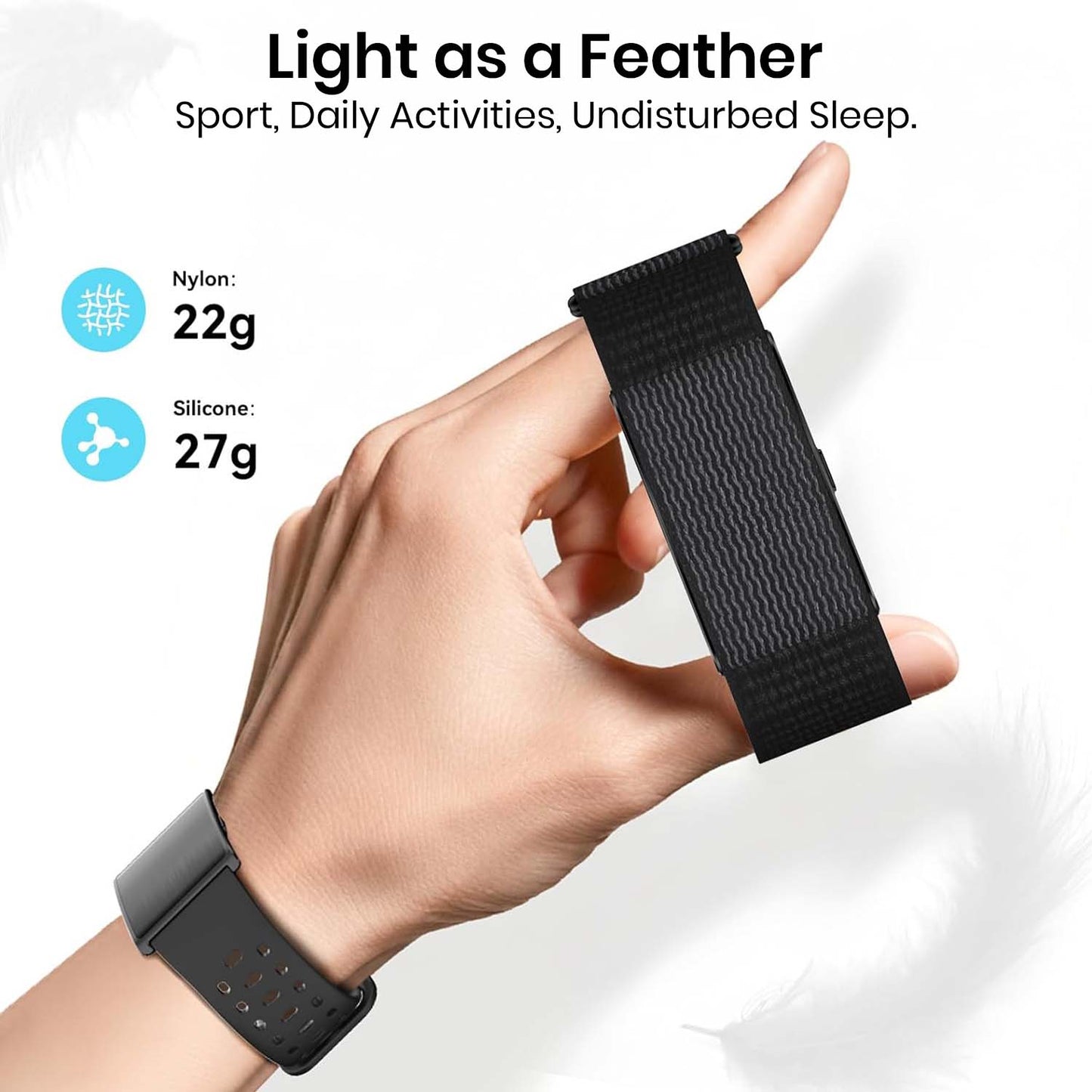 Cubonic Vytal-Track What Matters Latest Screenless Fitness Tracker Band, Activity & Sleep Tracking Wearable with App Sync, Waterproof Fitness Band Upto 47-Day Battery Life No Subscription
