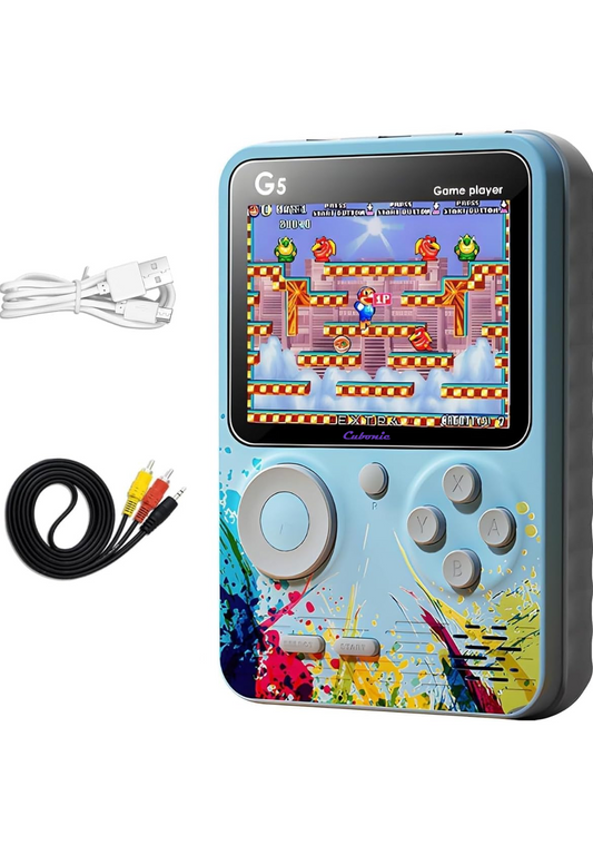 Handheld G5 RetroGame | 3'LCD Screen | 500+ Build-In Games | Long Battery Backup with MicroSD card