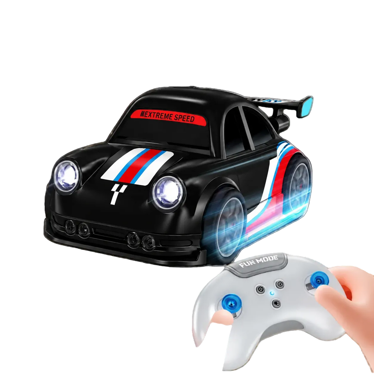 Cubonic Remote Control Intelligent Sensor Drift Car for Kids – 4 Wheel Drive Mini RC Drifting Car with Follow Me, Escape Mode, Music & LED Light Toy Gift for Boys Girls