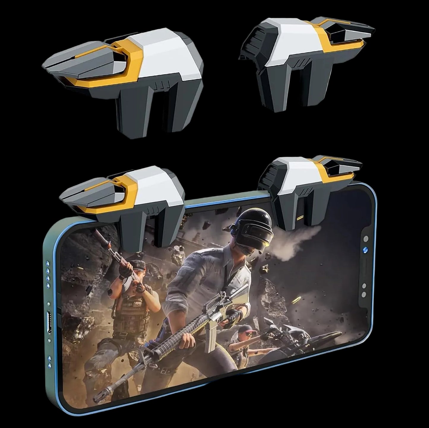 Cubonic DY11 6-Finger Mobile Gaming Trigger | Linkage Aim & Shoot Controller | Sensitive Response | Universal Smartphone Accessory for BGMI/Free Fire/PUBG