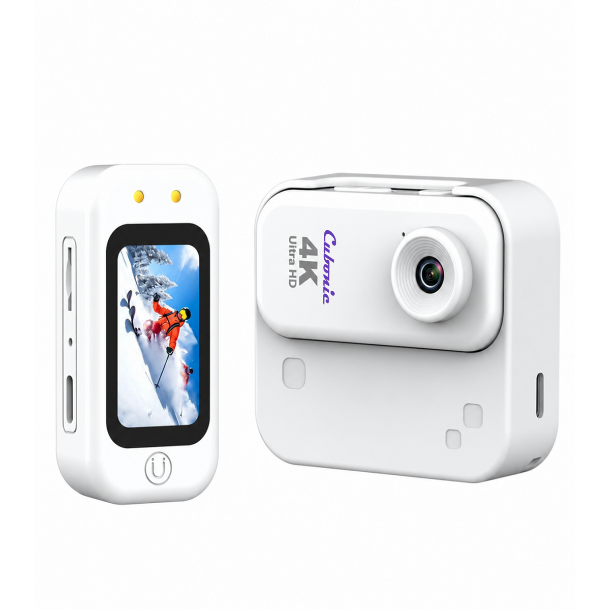 Cubonic 4K SnapCam 1.47 Inch Display Ultra HD Portable Loop Record, H63P Image Sensor, Magnetic Charging Case, 1/4 Universal Tripod Mount Sports and Action Camera