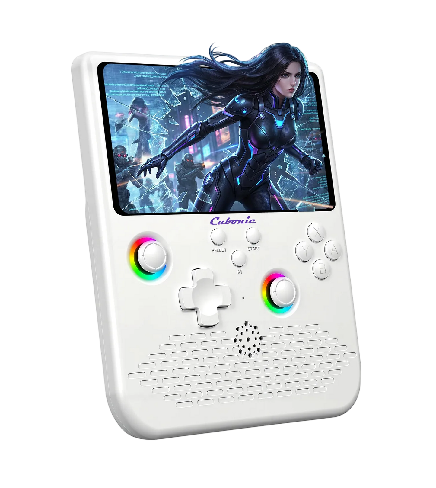 Cubonic SolidPlay H5 Handheld Gaming Console – 5" HD Display, 64GB Storage, 4000mAh Battery, Dual RGB Joysticks, 20,000+ Built-In Retro Games