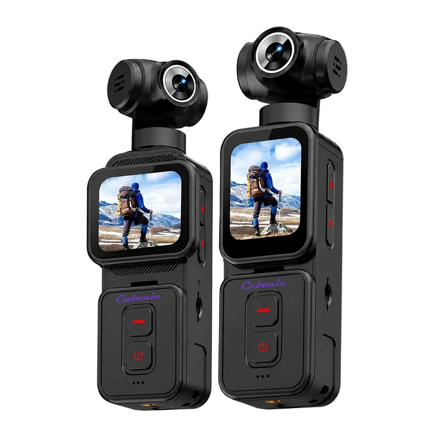 Cubonic 5K Pocket Camera 30FPS, 75MP, 270°Rotatable Lens, 90° Screen Rotation, 1.69 IPS Touch Screen,EIS,90°Screen Rotation, Sports and Action Camera