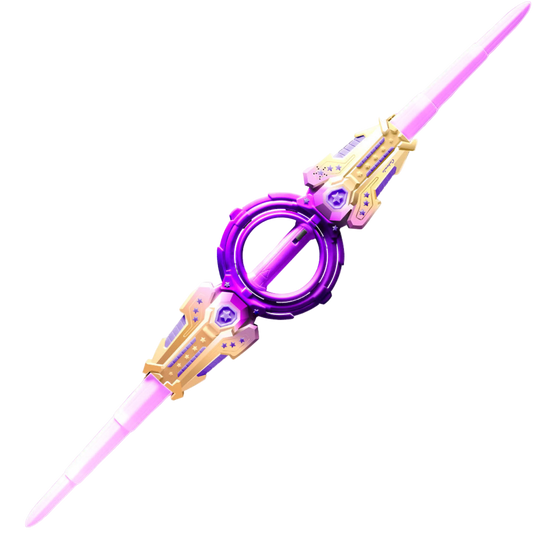 Cubonic Blazion Light Up Sword,Flashing Dueling Sabers with FX Sound,Fire Spin Sword Double-Edged,7 Light Color War Warriors Cosplay Toy