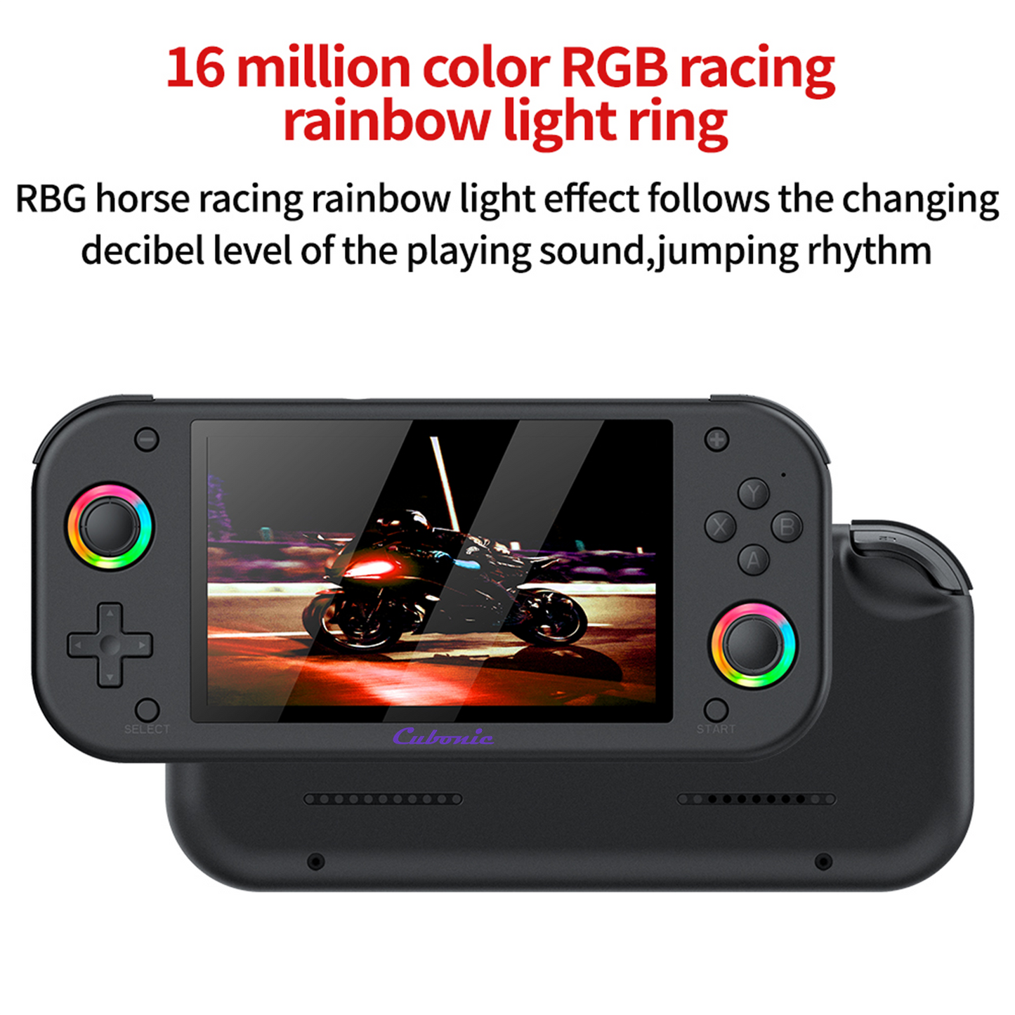 Cubonic VividGo M26 Retro Handheld Game Console – 5.1” IPS Display | RGB Joystick | 30+ Emulator Support | 3000mAh Battery | Portable Gaming Console