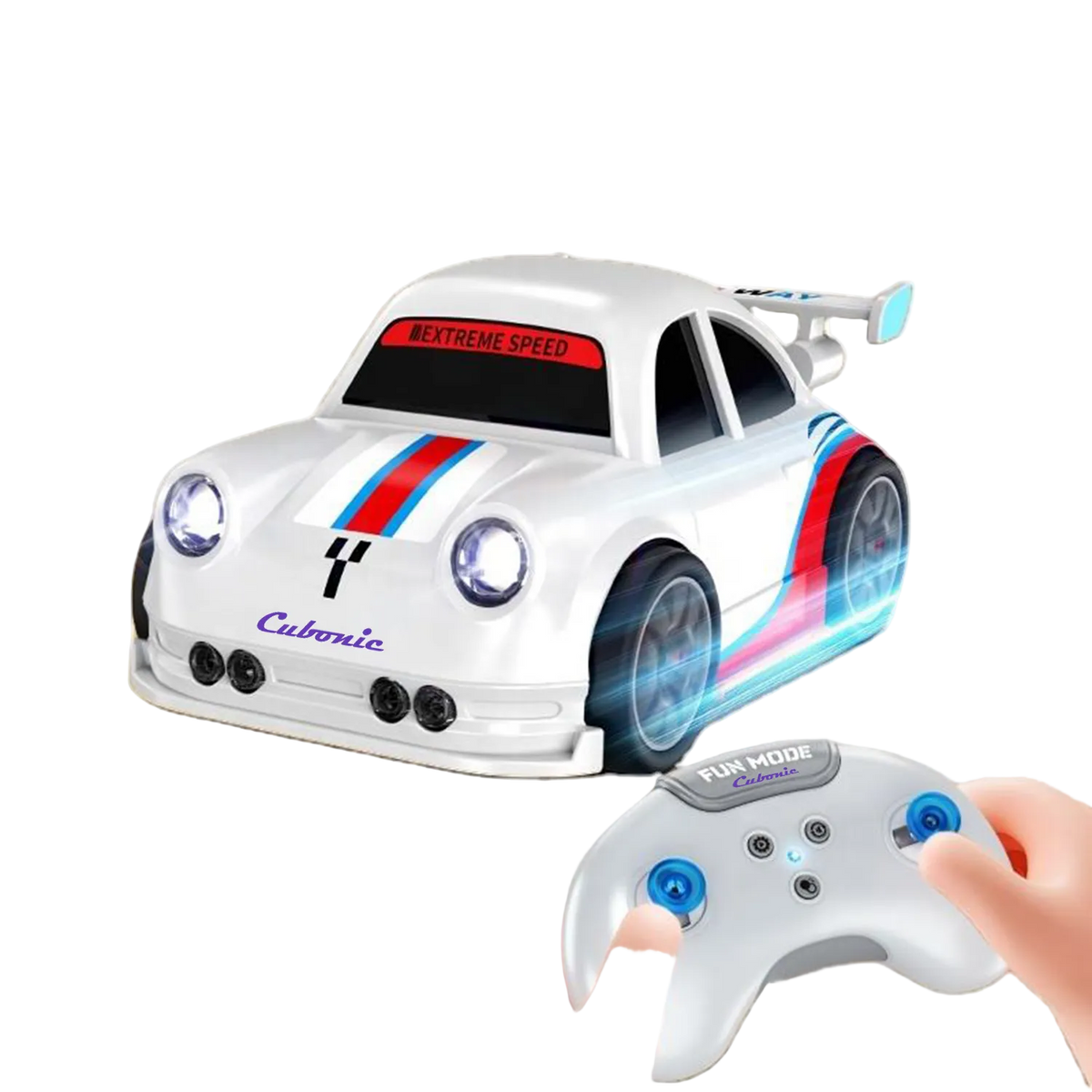 Cubonic Remote Control Intelligent Sensor Drift Car for Kids – 4 Wheel Drive Mini RC Drifting Car with Follow Me, Escape Mode, Music & LED Light Toy Gift for Boys Girls