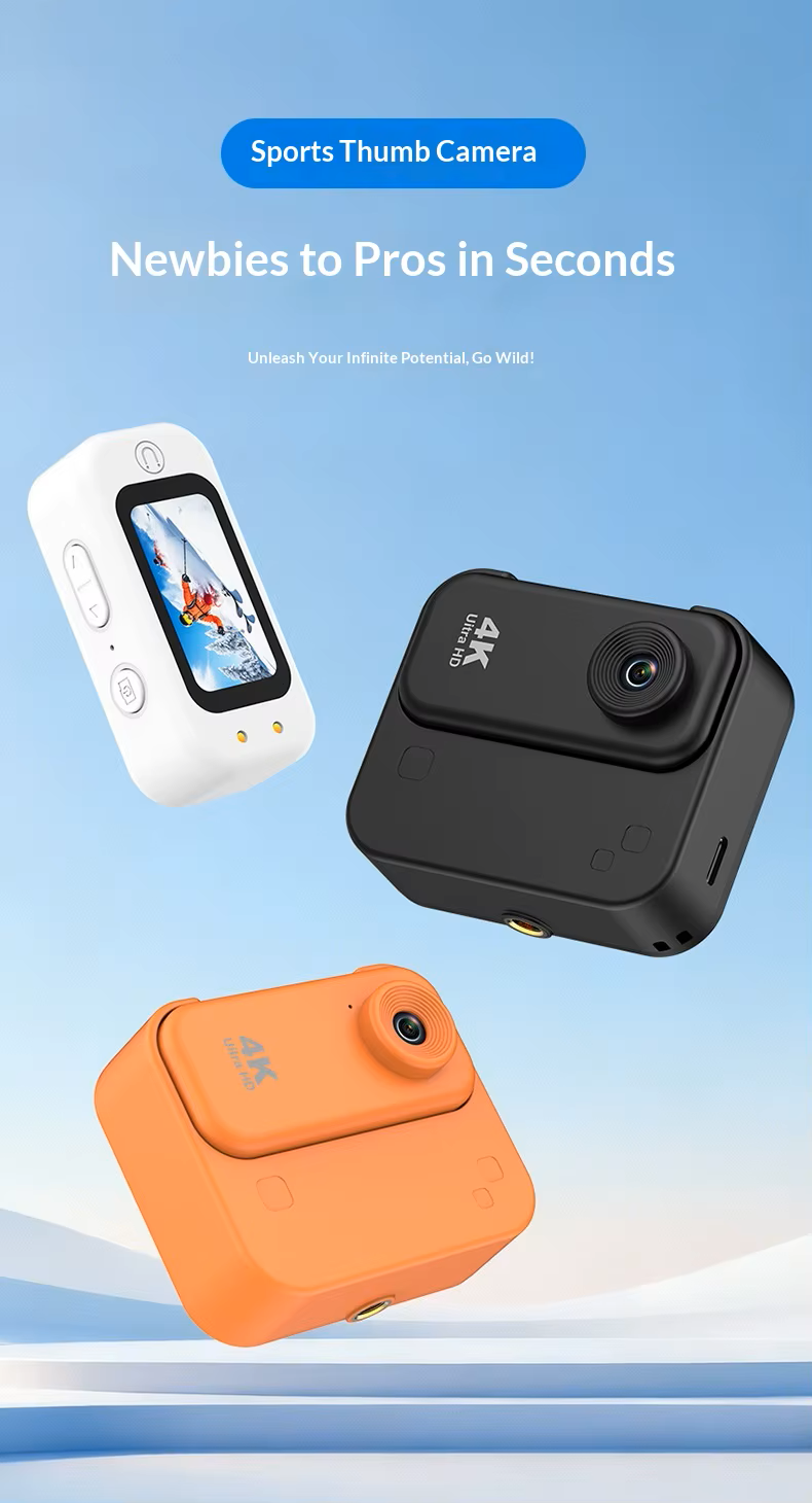 Cubonic 4K SnapCam 1.47 Inch Display Ultra HD Portable Loop Record, H63P Image Sensor, Magnetic Charging Case, 1/4 Universal Tripod Mount Sports and Action Camera