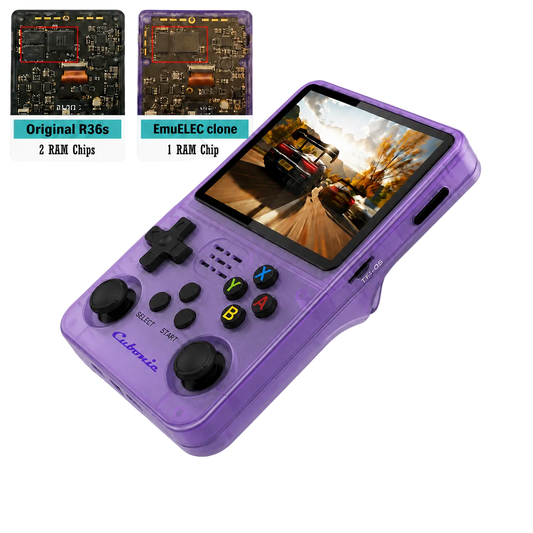 Cubonic Xplore R36S ORIGINAL Dual RAM Chips Handheld Gaming Console with|Dual Analog Stick Control,3.5" HD Display & Expandable Storage Through TF/SD card (OG Model)