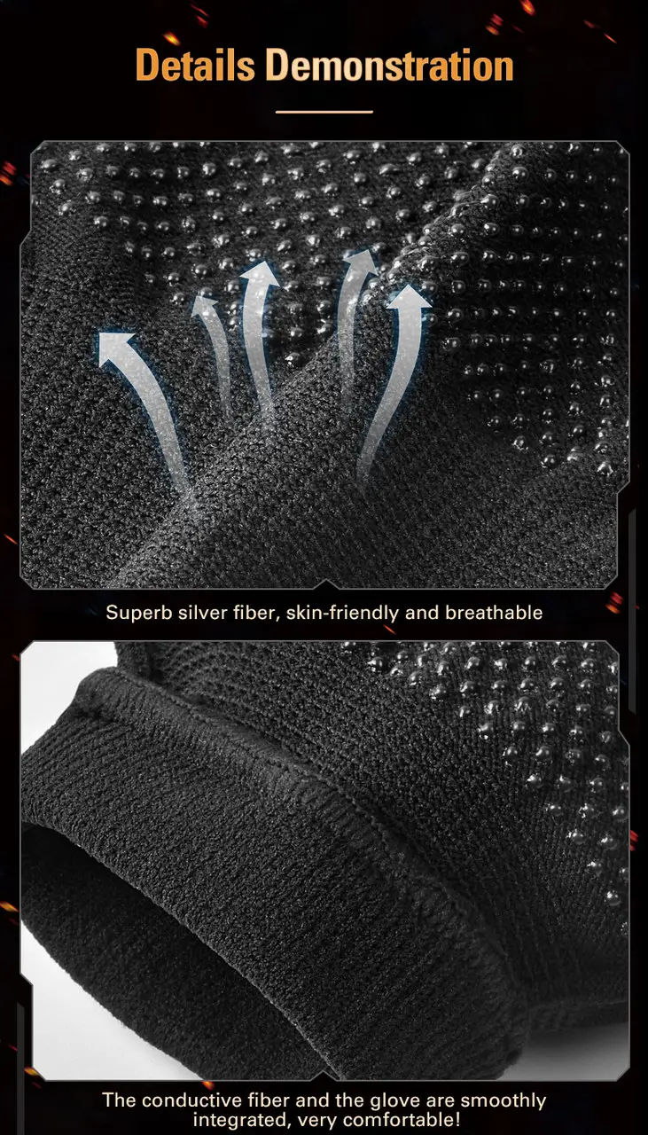 Cubonic Touchscreen Comptaible Gaming Gloves for Mobile | Anti-Slip Finger Grip, Breathable Stretch Fabric, Sweat-Resistant Gloves for PUBG, BGMI & Mobile Gaming
