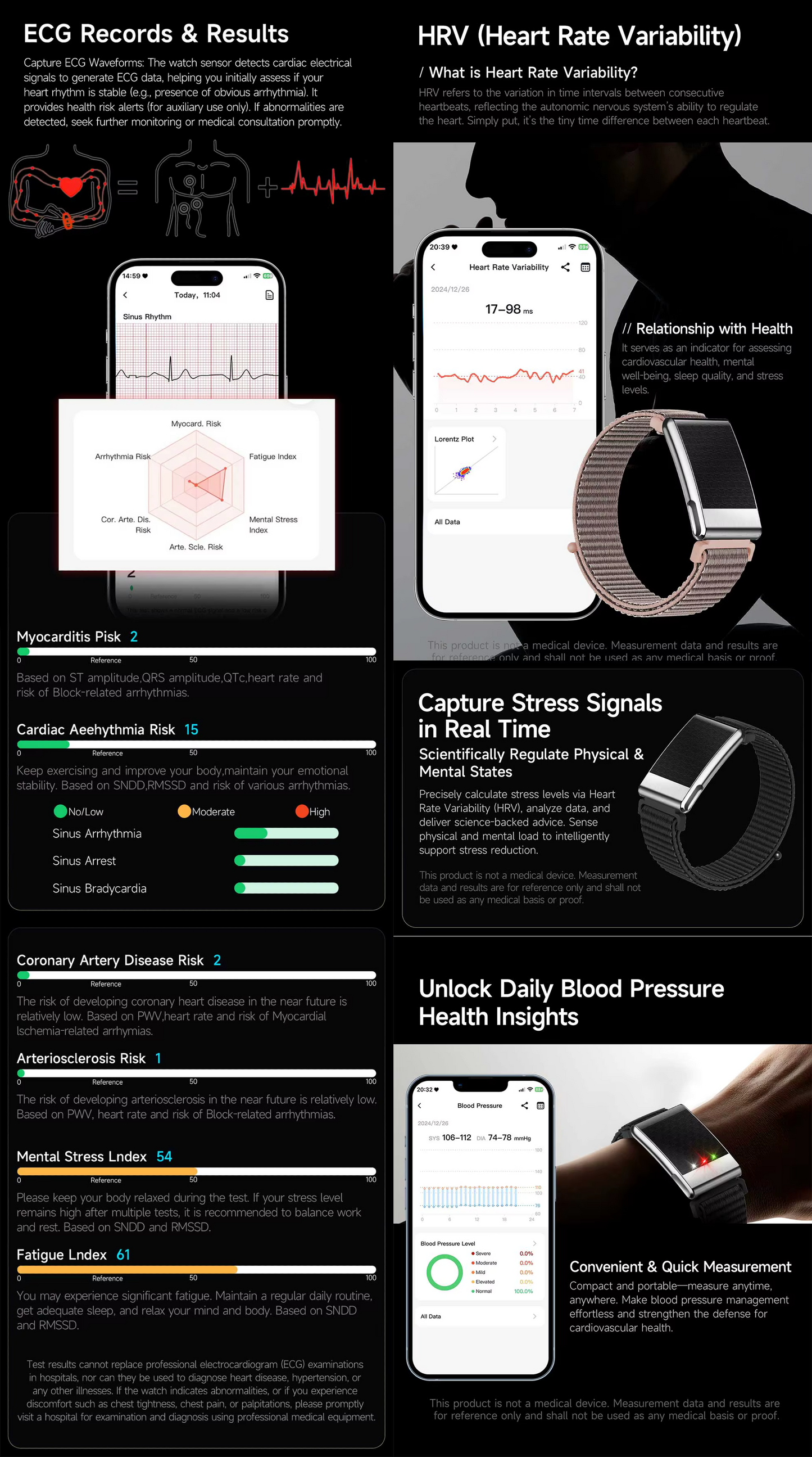 Cubonic Vytal Core-Track What Matters Latest Screenless Fitness Tracker Band, ECG Activity & Sleep Tracking Wearable with App Sync, Waterproof Fitness Band Upto 14-Day Battery Life No Subscription