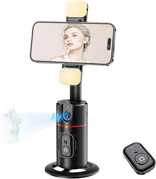 Cubonic P02 AI Intelligent 360° Auto Face Tracking Table Top Gimbal with fill light