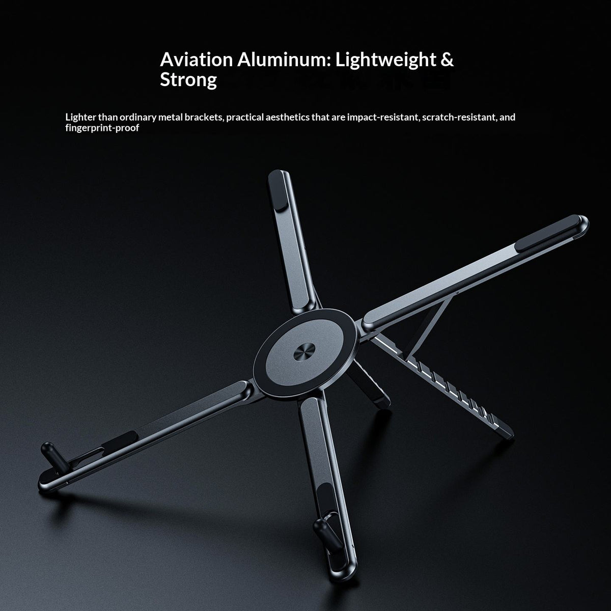 Cubonic Orbit Flex Adjustable Foldable Stand for Mobile Phones & Tablets, Portable Desk Stand