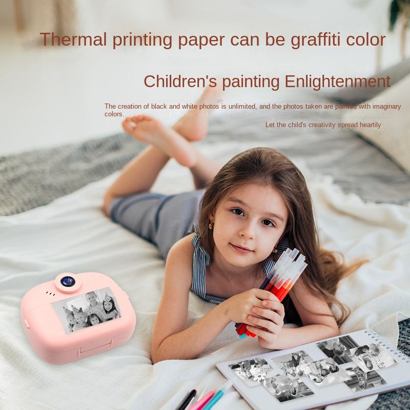 Cubonic Instant PiccoPrint 48MP Digital Camera for Kids with 3 Rolls Print Paper, Portable Toy for Girls & Boys, Perfect Birthday Gift for Toddlers Kids & Children