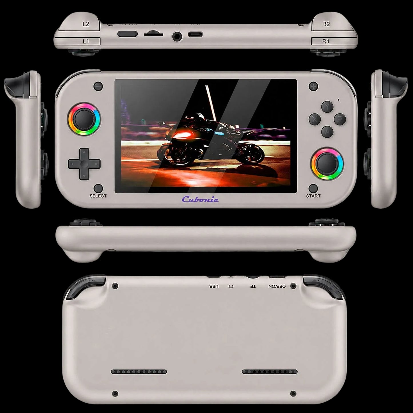 Cubonic VividGo M26 Retro Handheld Game Console – 5.1” IPS Display | RGB Joystick | 30+ Emulator Support | 3000mAh Battery | Portable Gaming Console