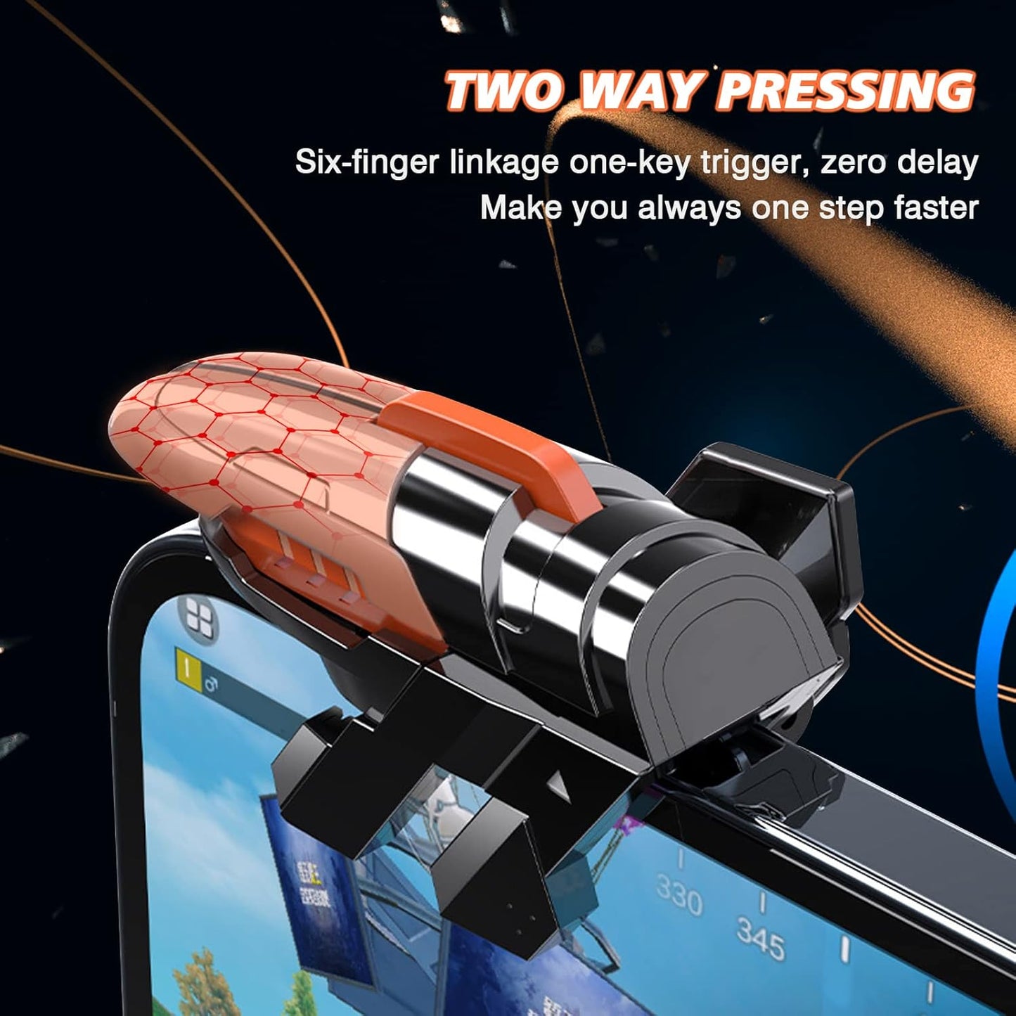 Cubonic AK06 Manual Mobile/Tablet Gaming Triggers | Zero Lag Response | 5X Faster with Capacitive Conduction | for BGMI/Free Fire Max/COD Mobile