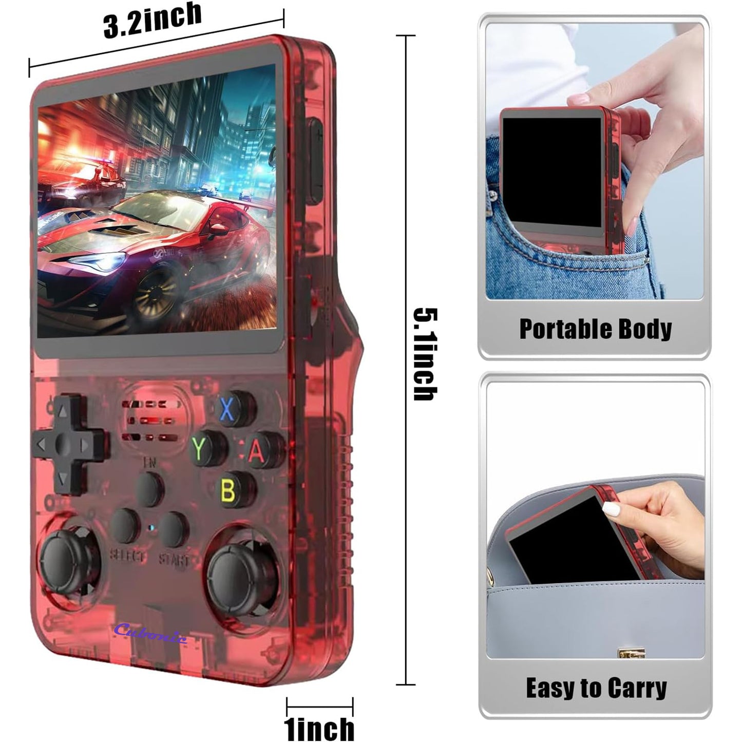 Xplore R36S Handheld Gaming Console with|Dual Analog Stick Control,3.5" HD Display & Expandable Storage Through TF/SD card