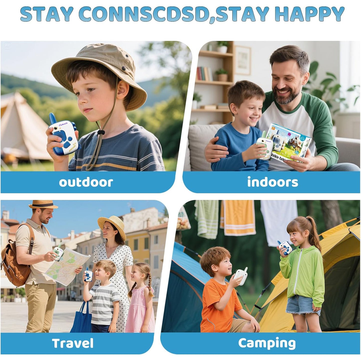 Cubonic Dinosaur Walkie Talkie for Kids Age 3-5,2 Pack Walkie Talkies Outdoor Indoor Toys with 1000ft Range,Christmas Birthday Gifts Toys for 4 5 6 7 8 Year Old Boys Girls