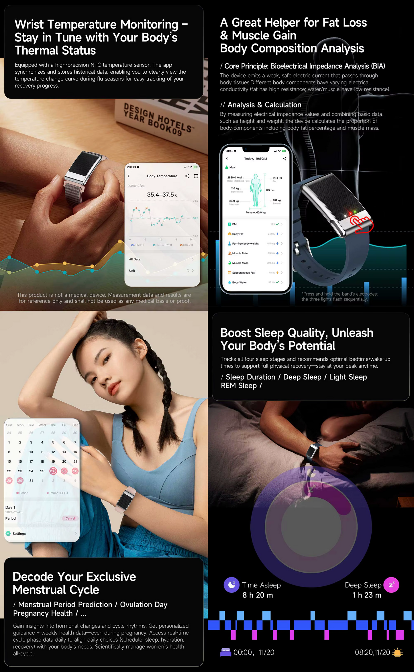 Cubonic Vytal Core-Track What Matters Latest Screenless Fitness Tracker Band, ECG Activity & Sleep Tracking Wearable with App Sync, Waterproof Fitness Band Upto 14-Day Battery Life No Subscription