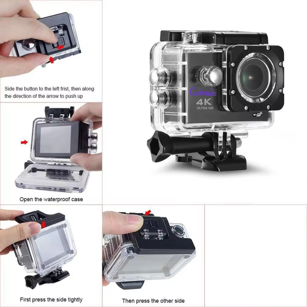 Cubonic Ultra HD 4k DV Water Resistance WiFi Camera