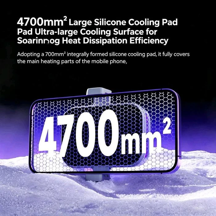 Cubonic Black Shark BR63 25W Live Streaming Phone Cooler with AI Temperature Control, 4700mm² Semiconductor Cooling, RGB Lighting & Universal Tripod Mount