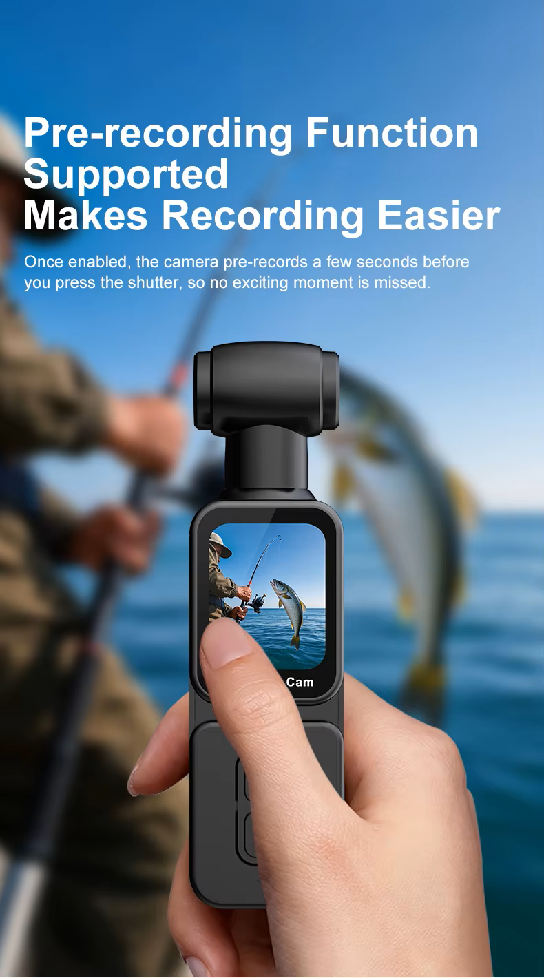 Cubonic 5K Pocket Camera 30FPS, 75MP, 270°Rotatable Lens, 90° Screen Rotation, 1.69 IPS Touch Screen,EIS,90°Screen Rotation, Sports and Action Camera