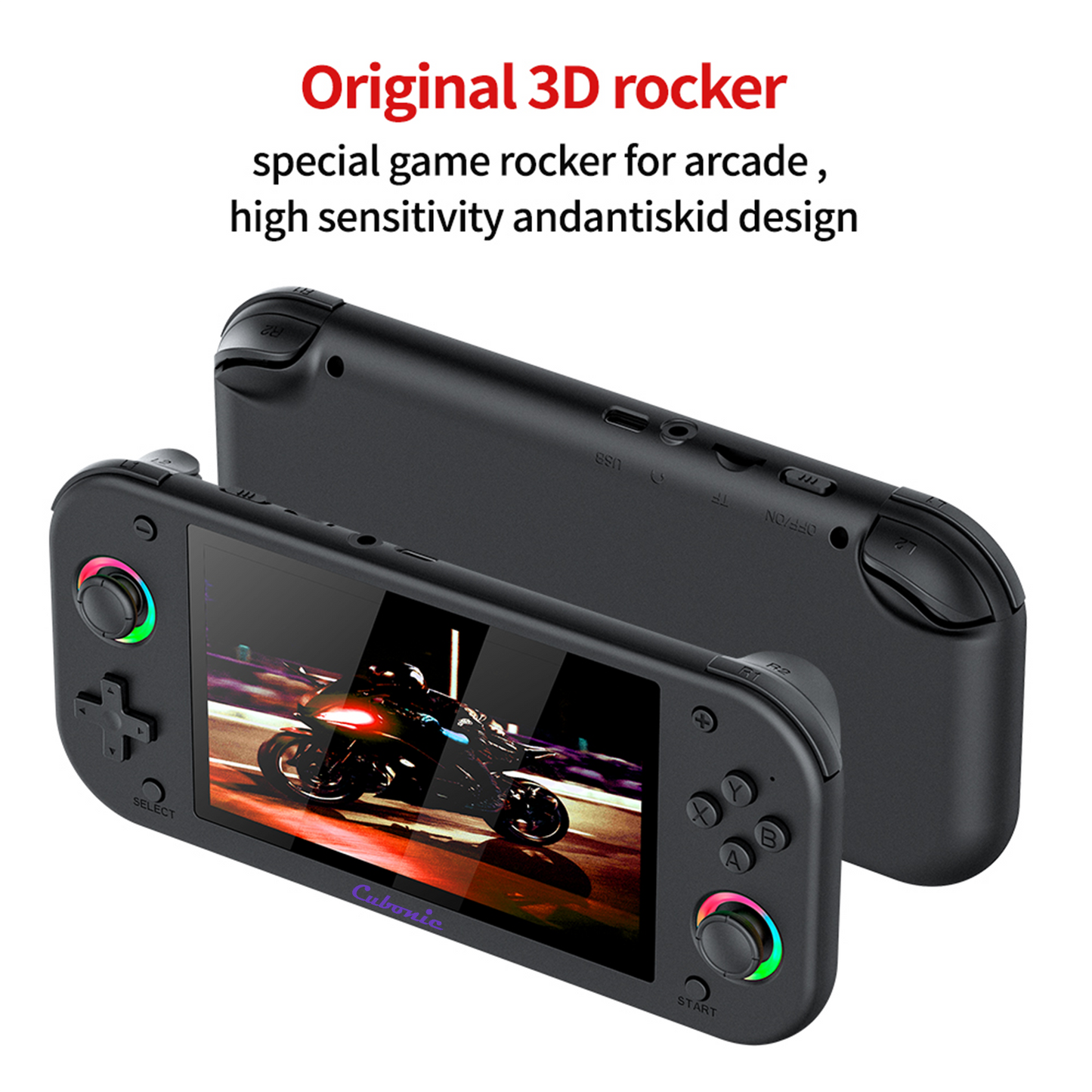 Cubonic VividGo M26 Retro Handheld Game Console – 5.1” IPS Display | RGB Joystick | 30+ Emulator Support | 3000mAh Battery | Portable Gaming Console