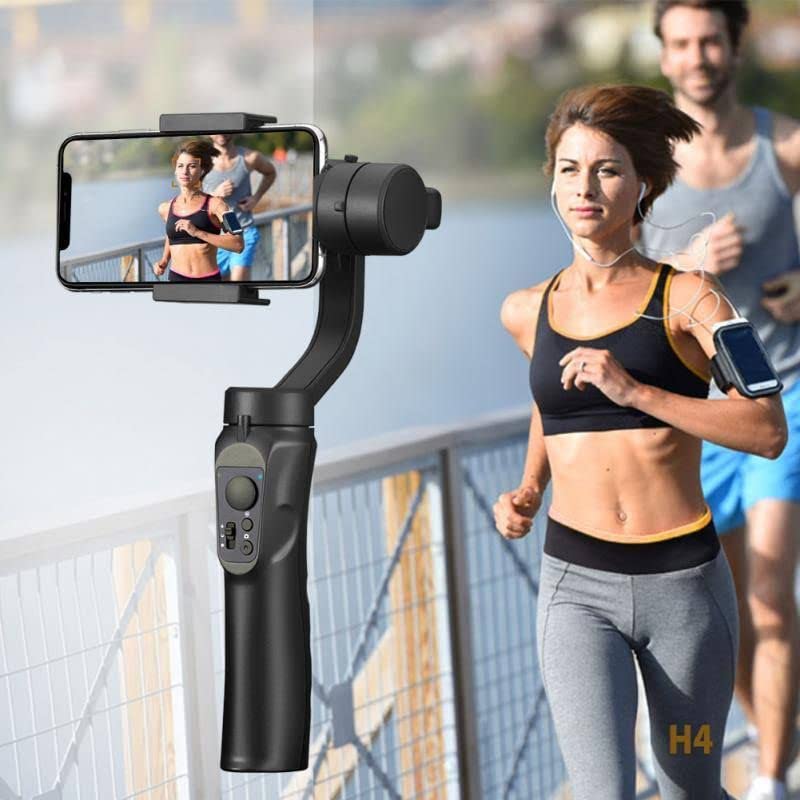 Cubonic SteadyFlow H4 3-Axis Smartphone Gimbal Stabilizer with Face Tracking, Bluetooth Connectivity, Auto Follow, Vertical & Horizontal Shooting for Vlogging and Travel