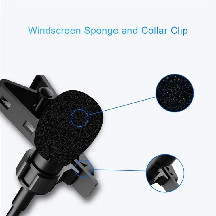 Cubonic  Lightning Male + Aux Female Clip-on Microphone