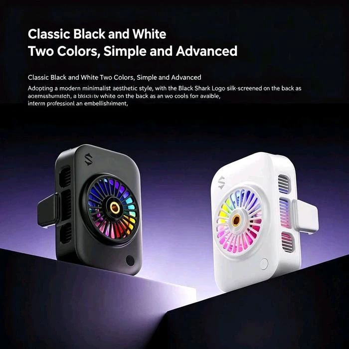 Cubonic Black Shark BR63 25W Live Streaming Phone Cooler with AI Temperature Control, 4700mm² Semiconductor Cooling, RGB Lighting & Universal Tripod Mount