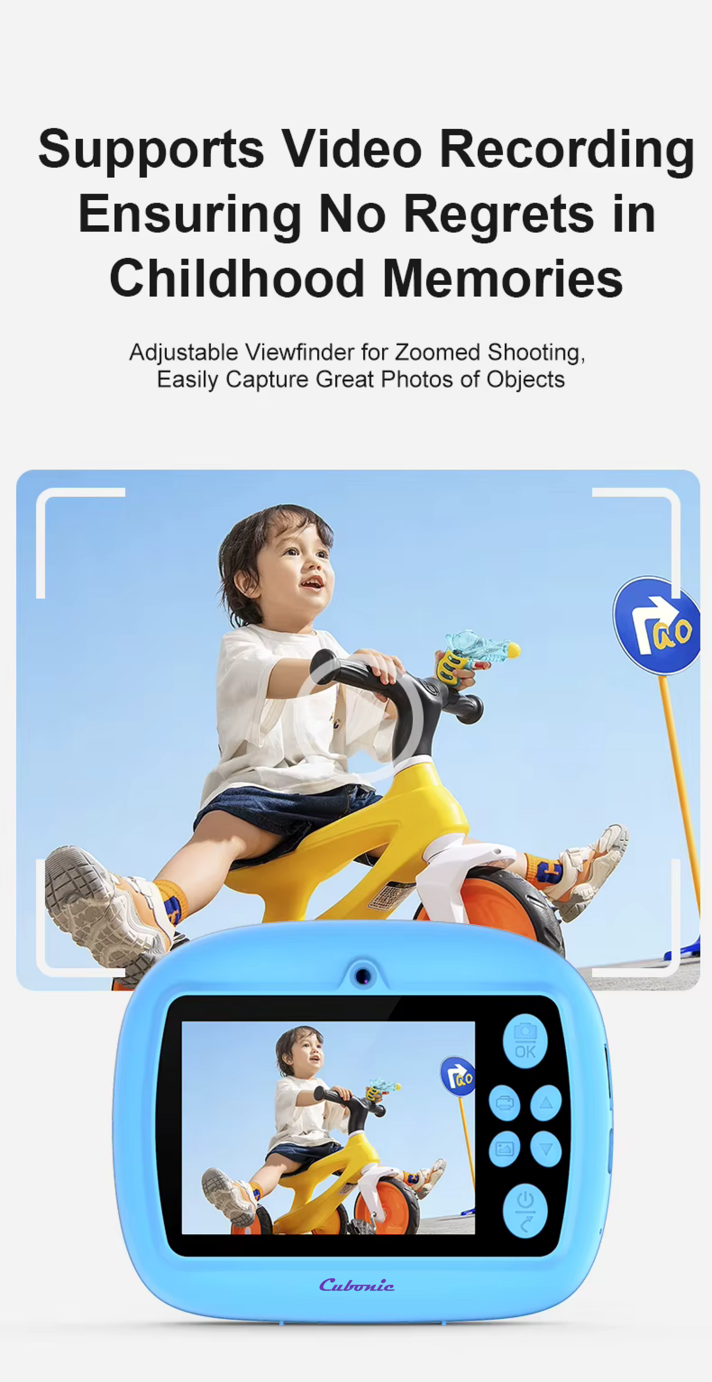 Cubonic Instant PiccoPrint 48MP Digital Camera for Kids with 3 Rolls Print Paper, Portable Toy for Girls & Boys, Perfect Birthday Gift for Toddlers Kids & Children