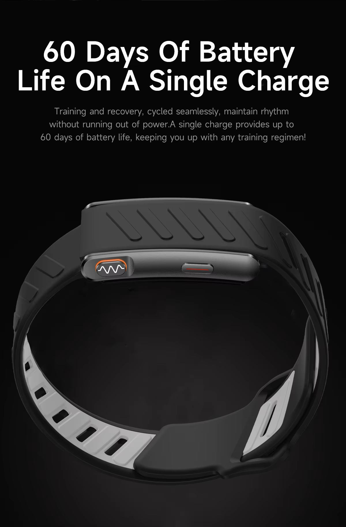 Cubonic Smart Health Bracelet with ECG, Heart Rate, HRV, SpO2, Body Temperature, Body Composition & Sleep Monitoring | 3ATM Waterproof | Up to 60 Days Battery Life