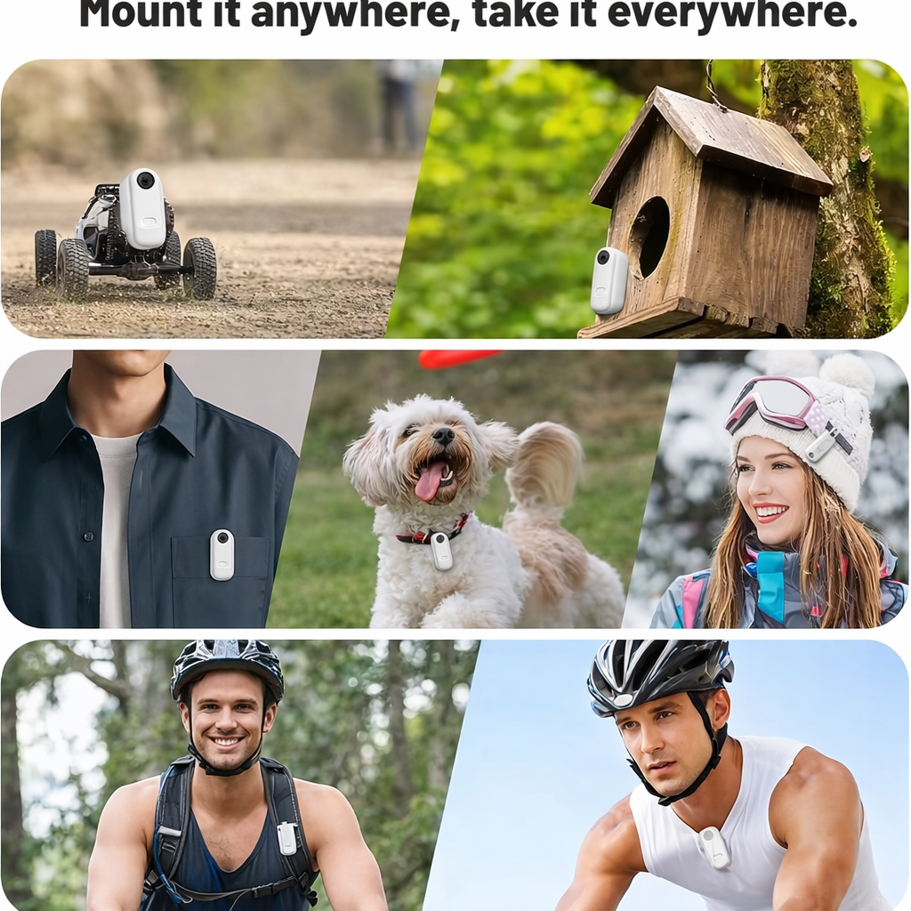 Cubonic Microx 4K Thumb Size Body Camera for Sports & Action|Wifi|App Control|800mah Battery|Upto90min backup|Magnetic Attachment for Indoor/Outdoor